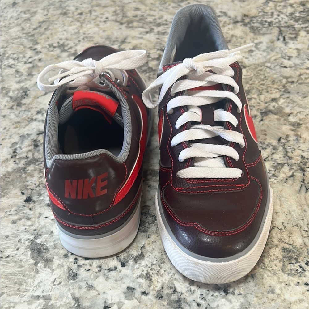 Nike Men's Brown and Red Sneakers